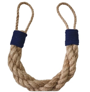 Bouchon d'animal de porte-Accent (Wrap) Navy Rope Stop Thick Rope-Tressé Chunky Jute Rope - Nautical Decor - Product Image 1