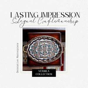 ถาดทองแดงพิมพ์ลายด้วยมือพร้อมดีไซน์ขอบแบบเรียบง่ายสำหรับตกแต่งคาเฟ่และร้านอาหารในราคาขายส่งจาก aaliyan impex - Product Image 2