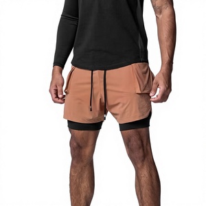 Short d'entraînement avec logo imprimé de basket-ball personnalisé pour HOMMES Short en maille de créateur respirant avec cordon de serrage pour la course à pied Double couche pour hommes - Product Image 1