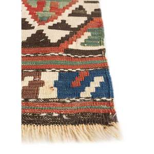 พรมขนสัตว์ขนาดใหญ่ Nayaab Classic ลายเรขาคณิต ทำมือ ขนาด 9x12 ฟุต สำหรับทางเข้าบ้าน-Paem-890 สีแดงและสีส้ม ทอแบบเรียบ - Product Image 4