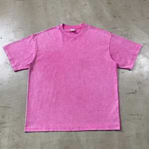 เสื้อยืดผ้าฝ้ายโอเวอร์ไซส์ผ้า100% กรดซักได้ใส่สบายทันสมัยออกแบบโลโก้ได้ตามต้องการ - Product Image 1