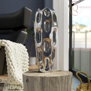 Handcrafted Metal Tabletop <b>Decorative</b> <b>Vase</b> with Refined Finish, Ideal for Gifting and Luxury Décor - Product Image 1