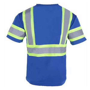 Chemise de sécurité haute visibilité avec vêtements de travail à bandes réfléchissantes pour la construction et la sécurité routière - Product Image 4