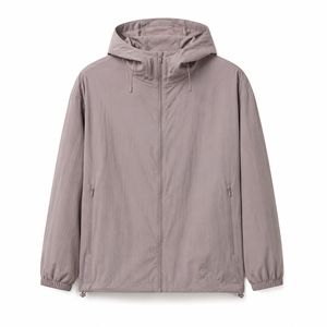 Veste coupe-vent à capuche pour homme personnalisée, légère, en polyester, résistante à l'eau, pour les voyages en plein air, fermeture éclair intégrale, fournisseur en gros OEM ODM UE - Product Image 1