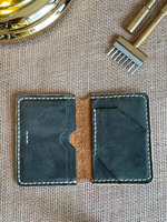 Porte-cartes de visite en cuir véritable vintage mince LCH-0008, vente en gros d'usine, durable, personnalisable avec logo, protection RFID pour cartes de crédit