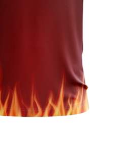 Polo personnalisé pour homme, imprimé feu marron, manches courtes, respirant, polyester et élasthanne, décontracté, sport, golf, OEM personnalisé - Product Image 5