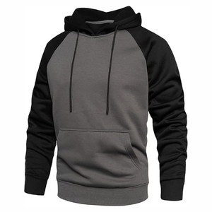 Urban <b>Aesthetic</b> Two-Tone Gray Hoodie – Relaxed Fit Mixed Gray Hooded <b>Top</b> for Casual Streetwear - Product Image 4