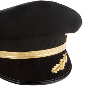 Gorras de capitán personalizadas con opciones de tela de lana bordadas a mano, sombreros de estilo uniforme disponibles para uso formal y de eventos - Product Image 4