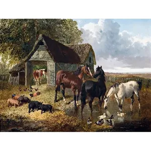 Animal de ferme carrelage mural cheval canard vache pour cuisine ou salle de bain mur dosseret marbre céramique peintures murales - Product Image 1