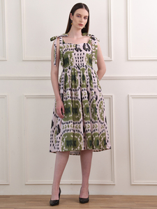 Robe ajustée et évasée imprimée au-dessus du genou pour femmes - Product Image 3