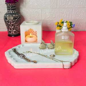 Plaque de marbre de luxe personnalisée polie technique florale pour bague montre cosmétiques affichage exceptionnel décor à la maison cadeau de mariage - Product Image 2