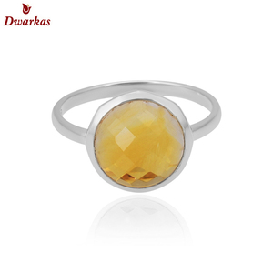 Anillo Clásico de Plata de Ley 925 con Engaste de Bisel y Cuarzo Ahumado para Mujer y Hombre, Joyería al por Mayor para Bodas y Fiestas - Product Image 5