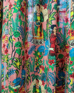 Hermosas cortinas y cenefas indio de algodón con estampado floral de melocotón, tratamientos de ventana para habitaciones - Product Image 1