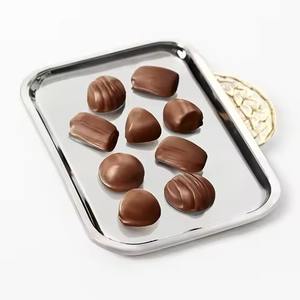 Plateau rond doré brillant pour le Ramadan Eid, présentoir de chocolats, de friandises, de fruits secs, plateau élégant pour cadeau, utilisation sur table - Product Image 5