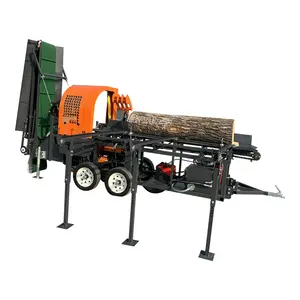 Neues Produkt 30 Tonnen 50 cm Hydraulischer automatischer Holzprozessor automatischer Holzsäge-Splitter mit Holztisch