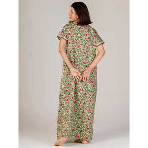 Chemise de nuit longue Evolve pour femme 100 % coton, super douce, décontractée, imprimée, pour dames - Product Image 6