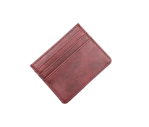 Custom High Quality Short Length Men's Crazy Horse Genuine Leather Card Holder <b>Wallet</b> Lightweight Mini <b>Smart</b> Slim Pocket - Product Image 1