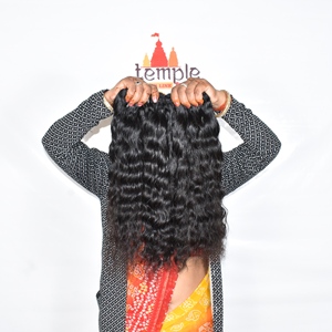 Machine vietnamienne non traitée à tissage aligné sur les cuticules à vague profonde machine à double trame traitement des extensions de cheveux humains - Product Image 1