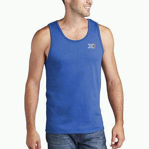 Camisetas sin mangas de punto de algodón/poliéster ecológicas de alta calidad para hombre, estilo informal transpirable, logotipo personalizado impreso, corte perfecto bajo - Product Image 1