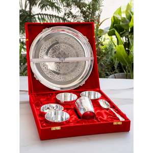 Juego de Cena de Diseño Repujado Plateado Hecho a Mano, Lujoso, Tradicional Chino, Ecológico y Duradero para 6 Personas, para Hoteles - Product Image 2