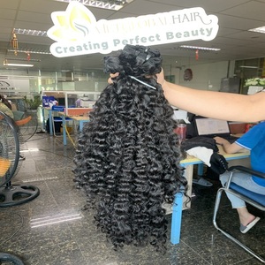 Cheveux brésiliens à trame bouclée, 100% cheveux humains vierges péruviens non traités h. Pas de perte, pas d'emmêlement, pas de poils d'animaux - Product Image 4