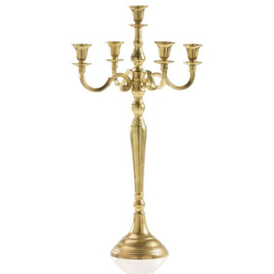 Candélabre à 5 bras en métal, revêtement en poudre de couleur noire de taille longue, décor de sol en fer, support de chandelier de designer de table - Product Image 6