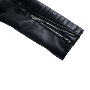 Veste en cuir pour femmes avec fermeture éclair sur le devant, manches longues, vêtements d'extérieur élégants, parfaits pour l'automne, vêtements quotidiens 2026 - Product Image 6