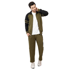 Vêtements d'hiver décontractés pour hommes Survêtement en coton polaire chaud de qualité supérieure avec fermeture à glissière solide Tissu coupe-vent doux et respirant - Product Image 6