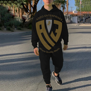 ชุดกีฬาผ้าโพลีเอสเตอร์สำหรับผู้ชายชุดวอร์มสีพื้นสำหรับเล่นกีฬาฤดูหนาว - Product Image 4