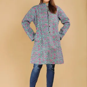 女式棉质绗缝夹克-网上商店为女性设计独特的双面棉质绗缝夹克