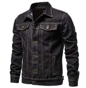 Veste en jean pour homme Vêtements décontractés Manteau boutonné d'automne Veste en jean oversize pour homme - Product Image 6