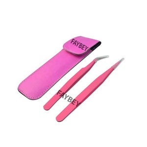 Pinzas de extensión de buena calidad para pestañas de alta calidad, 2 uds., Punta faybey y pinzas de extensión de pestañas puntiagudas personalizadas - Product Image 5