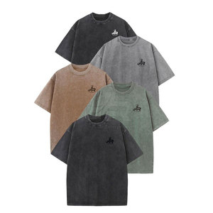 T-shirt délavé à l'acide fabriqué avec des matériaux de haute qualité, tissu en coton léger et doux, collection été, t-shirt délavé à l'acide pour homme - Product Image 5