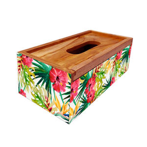 Classic Style Wooden MDF <b>Tissue</b> <b>Paper</b> Holder Box <b>Gold</b> Printed with Glossy Finish for Home or Office - Product Image 4