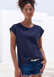 T-shirt à col rond en coton à manches courtes à la mode T-shirt en coton pour femme T-shirt à col rond à manches courtes de coupe classique pour femme - Product Image 3