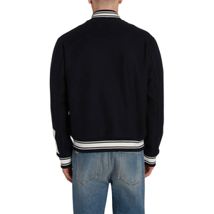 Vestes pour hommes personnalisées du fabricant OEM de haute qualité Veste de baseball d'hiver en cuir avec support en laine et broderie en chenille pour hommes - Product Image 2