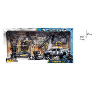 Base militaire combattant avion armée hommes figurines cadeau pour enfants tour de guet moto voiture hélicoptère réservoir jouets enfants jeu - Product Image 2