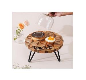 Soporte de pastel de chocolate de mármol y hierro Soporte de postre de tamaño personalizado de Calidad exclusiva para uso en restaurante doméstico - Product Image 2