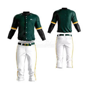 Nueva llegada de alta calidad por encargo uniforme de béisbol liso teñido de color sólido hombres uniforme de béisbol - Product Image 1