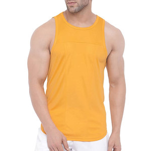 Débardeur en coton pour homme avec logo personnalisé du fabricant pour entraînement de fitness sans couture maillot de corps pour musculation - Product Image 1