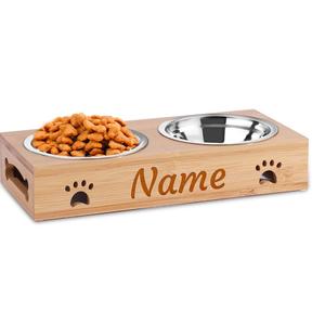 New Design Eco-Friendly Steel and Resin Pet <b>Bowl</b> with Wooden <b>Stand</b> for <b>Cat</b> and Dog Feeding - Product Image 3