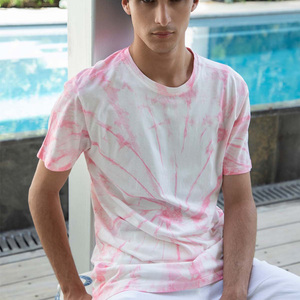 Streetgrace tie dye <b>tshirts</b> for men custom summer wear breathable cotton oem production with private label and logo design - Product Image 4