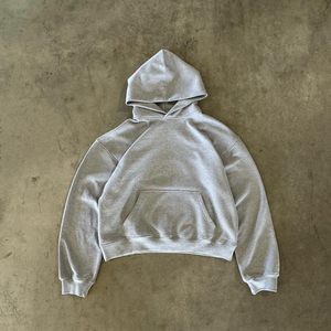 Ensemble sweat-shirt et pantalon de survêtement vierge personnalisé 100% coton sweat à capuche en éponge française sweats à capuche coupe Boxy surdimensionnés pour hommes - Product Image 6