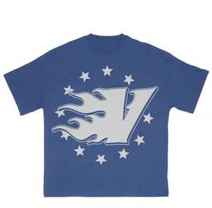 T-shirts pour hommes 100% coton de haute qualité en gros Streetwear personnalisé ourlet brut bord coupé graphique Boxy recadrée sérigraphie - Product Image 1