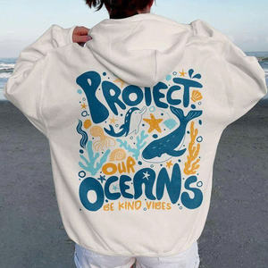 Sudadera con Capucha con Estampado de Mariposa Verde, Estilo Urbano, Felpa Acogedora, Corte Holgado, Moda Juvenil, Cálida, Informal, para Uso Diario - Product Image 5