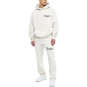 Conjunto de joggers holgados de peso pesado para hombre con logotipo personalizado, chándal de invierno de alta calidad de talla grande, fitness personalizable a la moda - Product Image 4