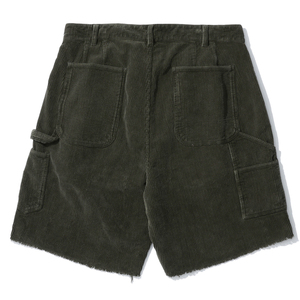 High quality corduroy <b>shorts</b> designed for streetwear featuring a zipper fly <b>elastic</b> waistband and custom solid color options - Product Image 2