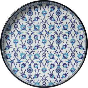 Plateau de service en bois avec plateau de nourriture rond en émail imprimé MDF pour usage domestique plateau de condiments en bois décoratif - Product Image 3