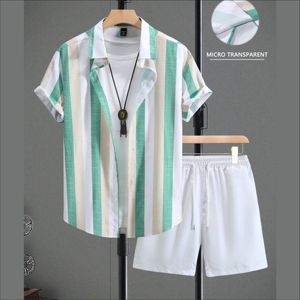 Conjunto de Verano Personalizado al por Mayor para Hombre, Estilo Urbano Informal de Dos Piezas, Logotipo Bordado, Patrón Sólido, Tejido Transpirable - Product Image 1