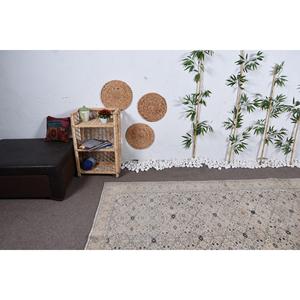 พรมวินเทจขนาด 6.4x9.2 ฟุต พรมตุรกีขนาดใหญ่ พรมขนสัตว์ลายจุดสีเบจ - Product Image 5